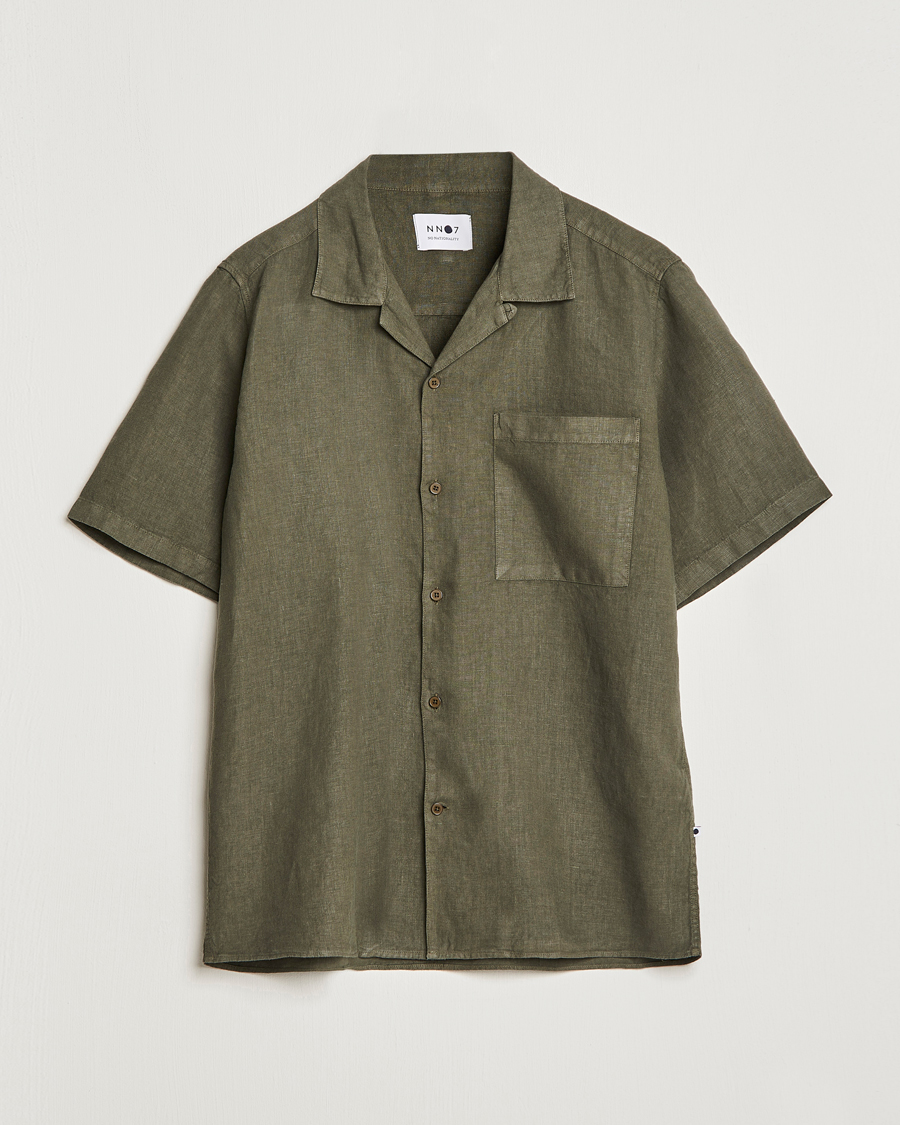 Herren | Hemden | NN07 | Julio Linen Resort Shirt Army