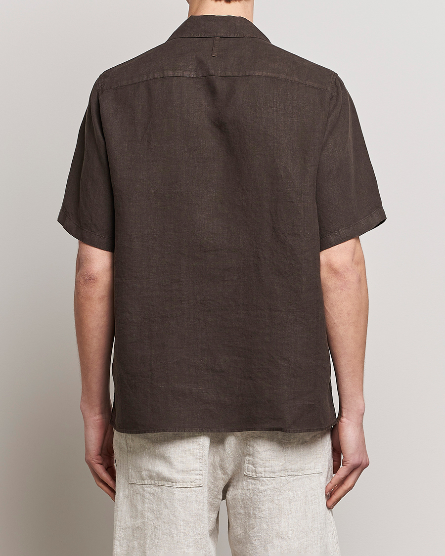 Herren | Hemden | NN07 | Julio Linen Resort Shirt Brown