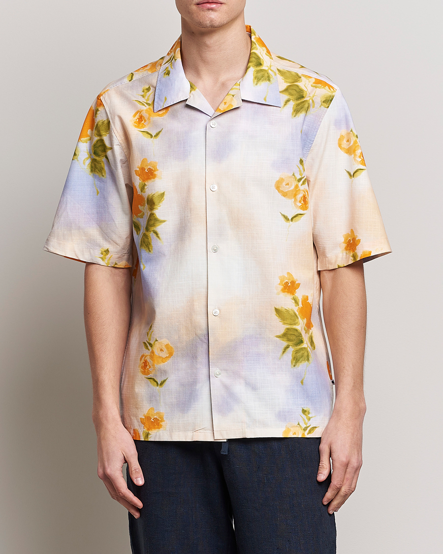 Herren | Hemden | NN07 | Ole Short Sleeve Printed Cotton/Tencel Shirt Multi