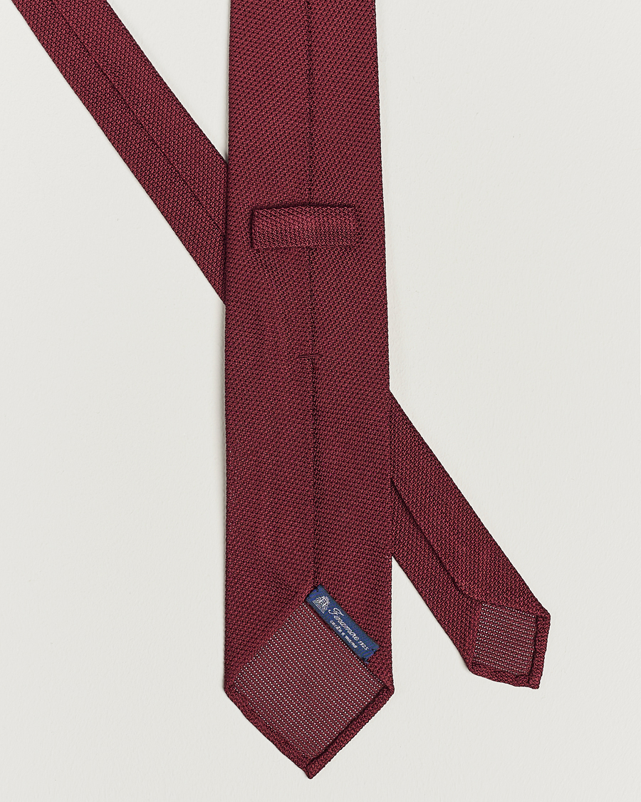 Herren | Finamore Napoli Grenadine Silk Tie Burgundy | Finamore Napoli | Grenadine Silk Tie Burgundy