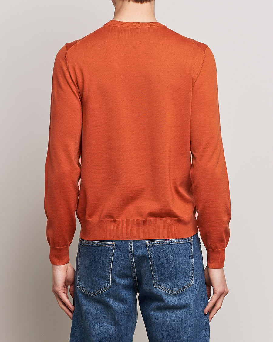 Herren | Pullover | BOSS BLACK | Botto Wool Knitted Crew Neck Sweater Dark Orange