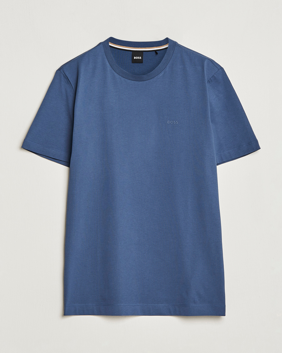 Herren | T-Shirts | BOSS BLACK | Thompson Crew Neck T-Shirt Open Blue