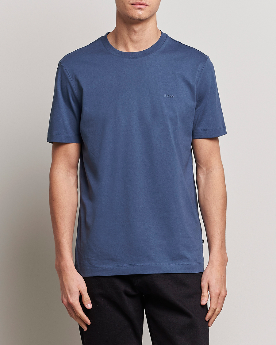 Herren | T-Shirts | BOSS BLACK | Thompson Crew Neck T-Shirt Open Blue