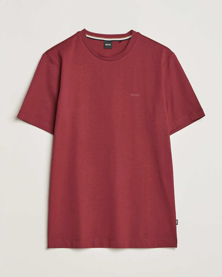 Herren | T-Shirts | BOSS BLACK | Thompson Crew Neck T-Shirt Dark Red