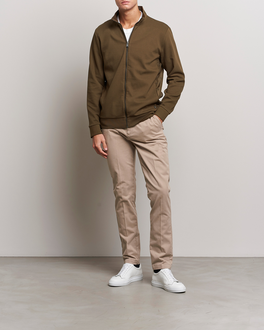 Herren | Pullover | BOSS BLACK | Shepherd Full Zip Sweater Open Green