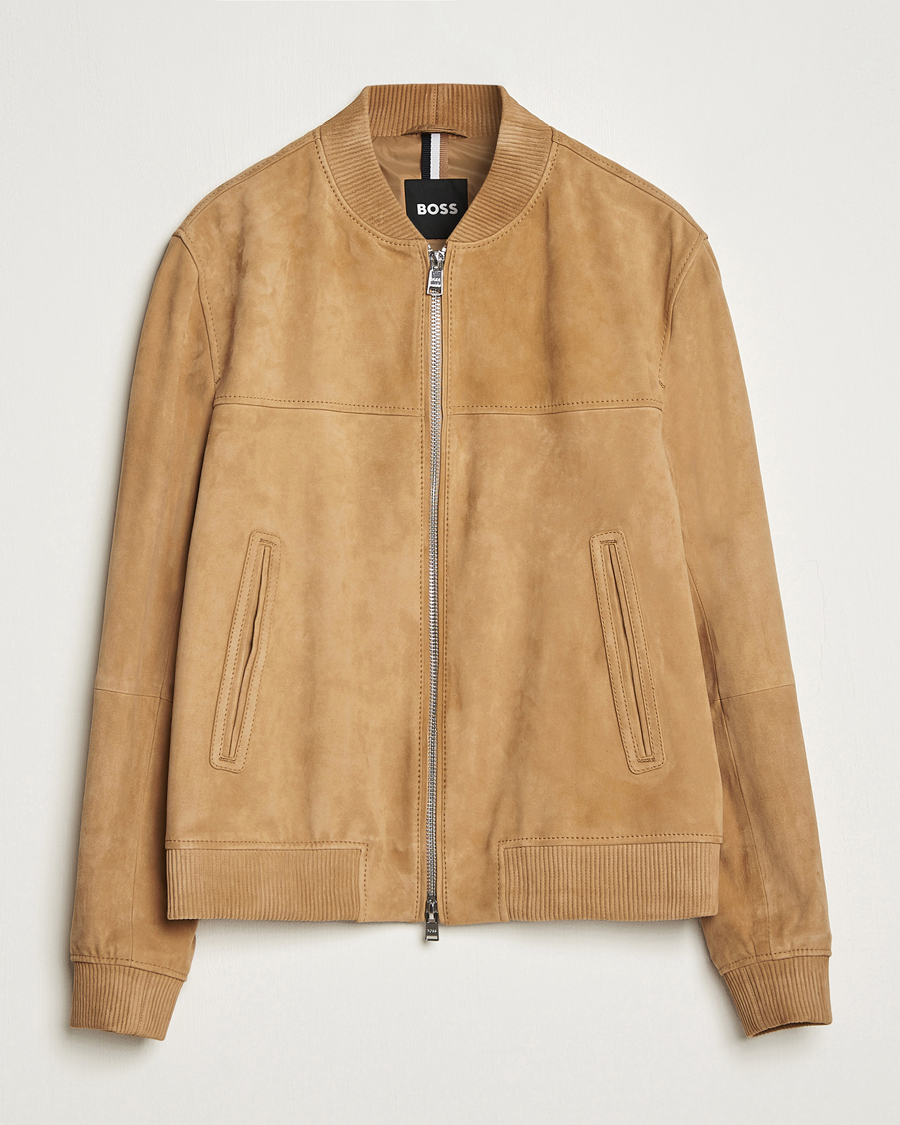 Herren | Jacken | BOSS BLACK | Malbano Suede Jacket Medium Beige