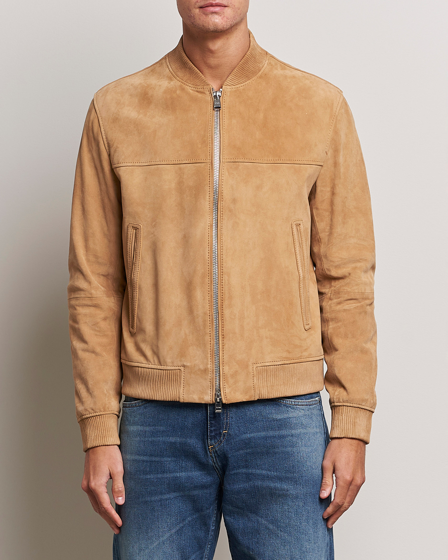 Herren | Jacken | BOSS BLACK | Malbano Suede Jacket Medium Beige