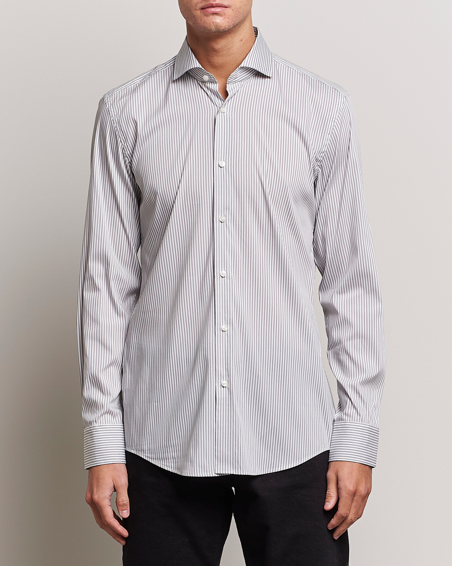 Herren | Hemden | BOSS BLACK | Hank 4-Way Micro Check Stretch Shirt Open Green