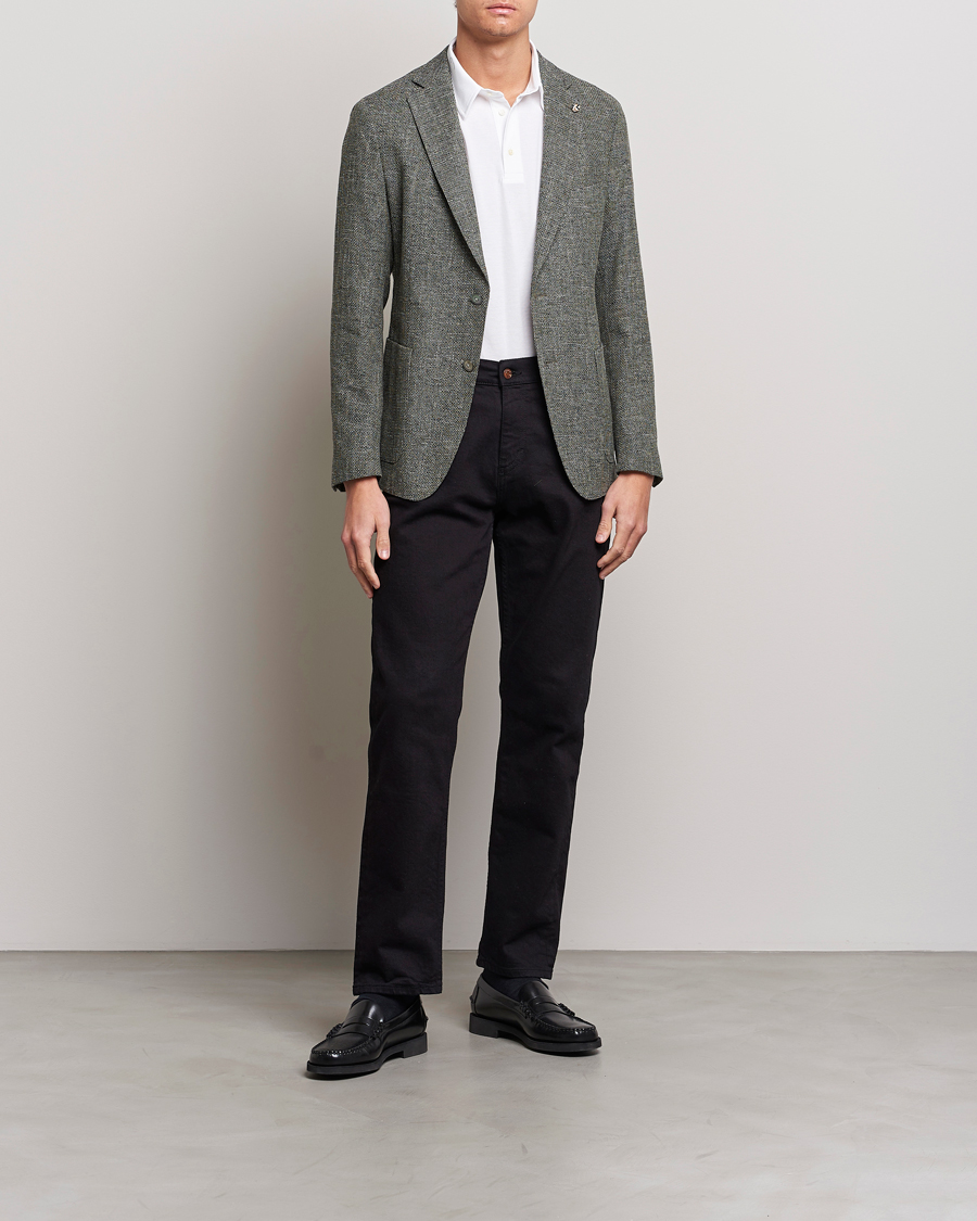 Herren | Sakkos | BOSS BLACK | Hanry Cotton Patch Pocket Blazer Open Green