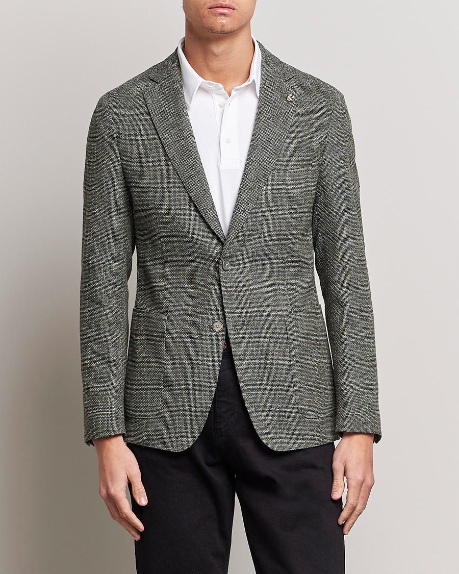 Herren | Sakkos | BOSS BLACK | Hanry Cotton Patch Pocket Blazer Open Green