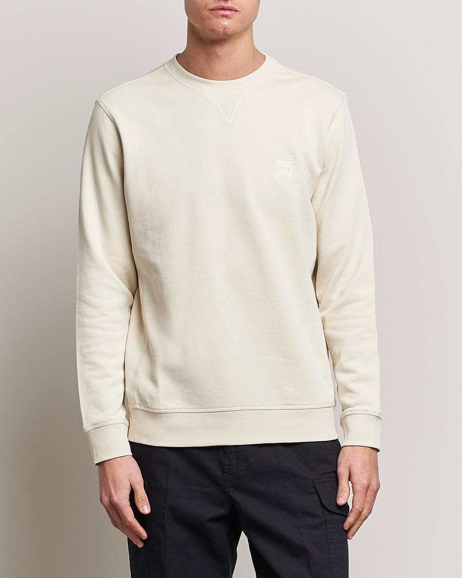 Herren | Pullover | BOSS ORANGE | Westart Logo Sweatshirt Light Beige