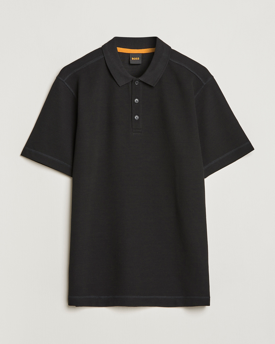 Herren | Poloshirts | BOSS ORANGE | Petempesto Knitted Polo Black