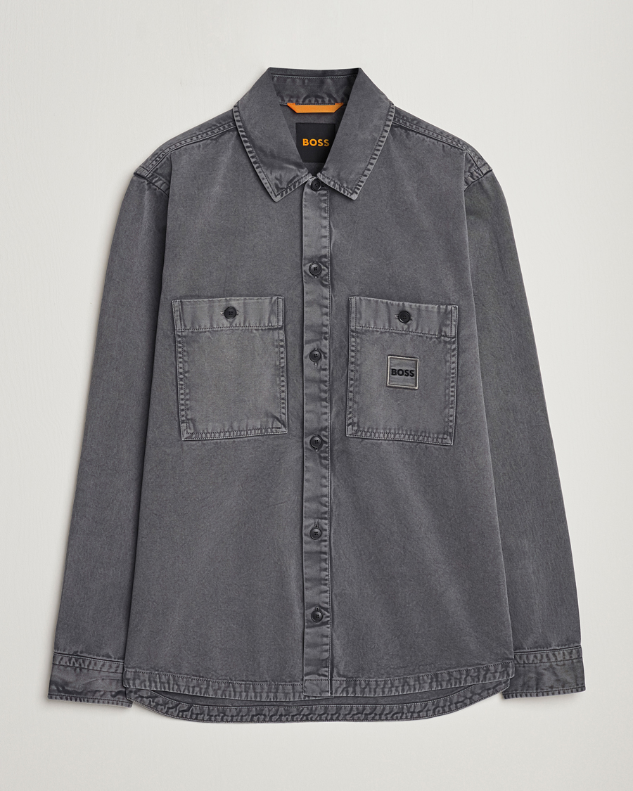 Herren | Hemden | BOSS ORANGE | Locky Pocket Overshirt Dark Grey