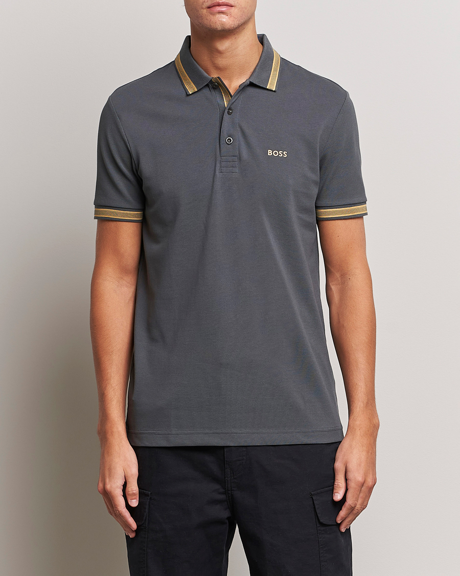 Herren | Poloshirts | BOSS GREEN | Paddy Piké Dark Grey