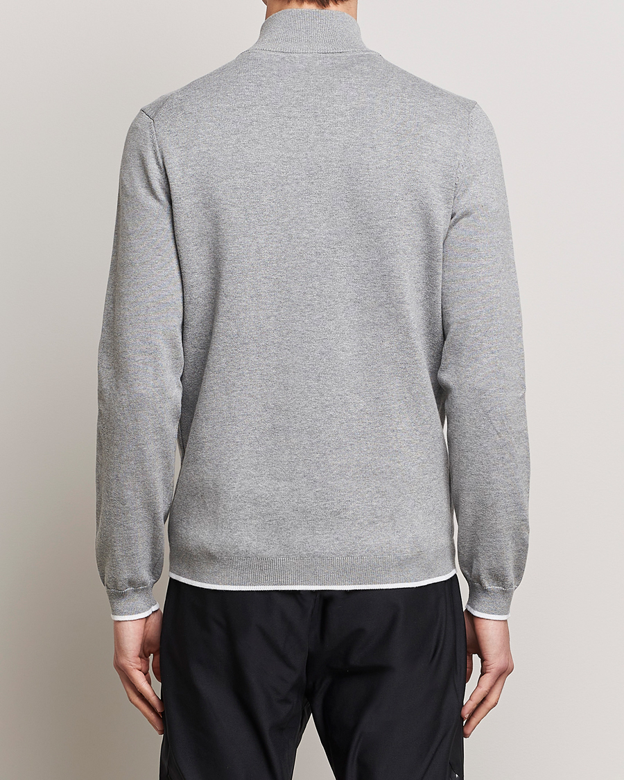 Herren | Pullover | BOSS GREEN | Zallo Knitted Half Zip Sweater Light Grey
