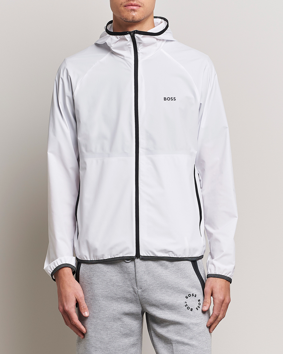 Herren | Jacken | BOSS GREEN | Cush Shell Hoodie Jacket White