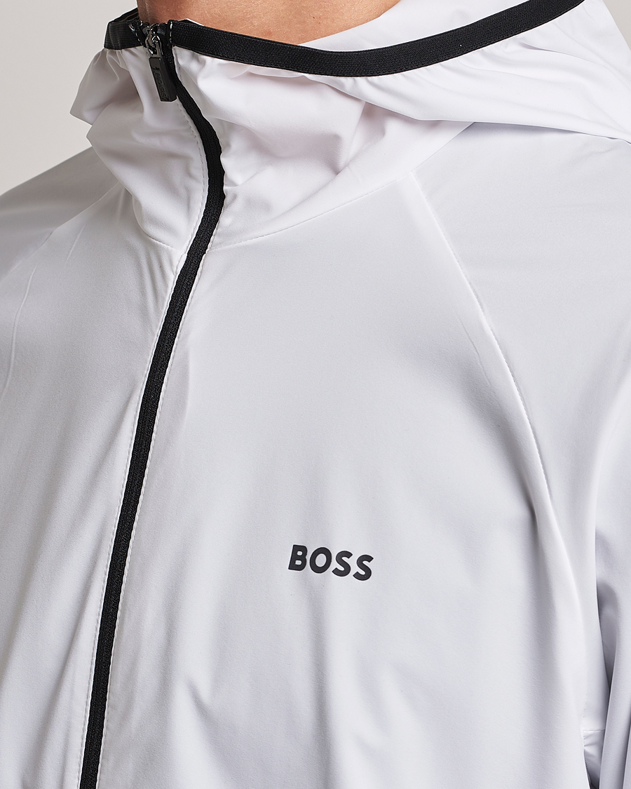 Herren | Jacken | BOSS GREEN | Cush Shell Hoodie Jacket White