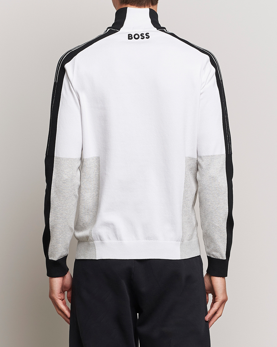 Herren | Pullover | BOSS GREEN | Zolkar Knitted Half Zip White