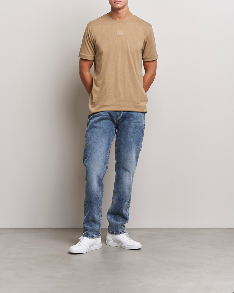 Herren | T-Shirts | HUGO | Diragolino Crew Neck T-Shirt Open Brown