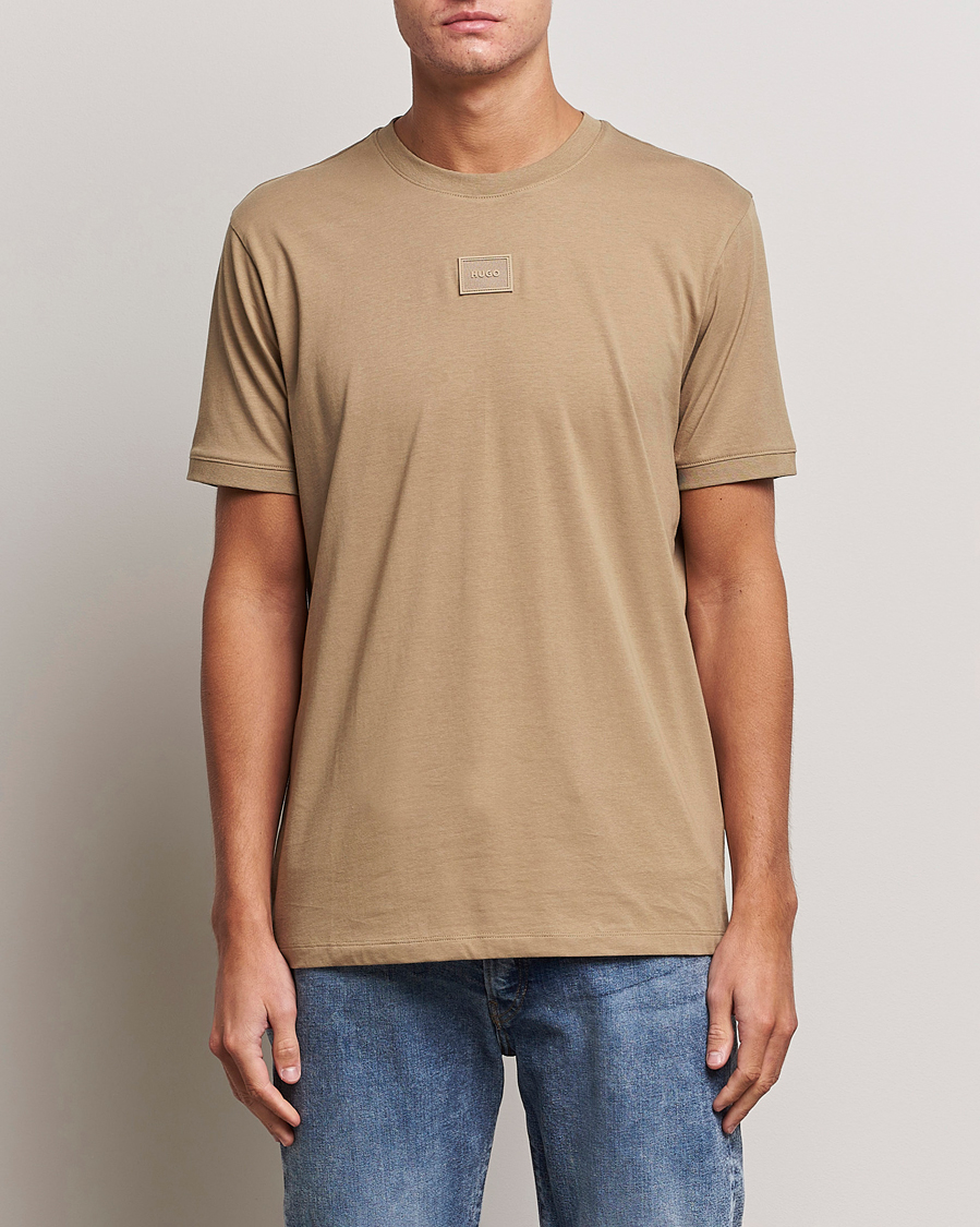 Herren | T-Shirts | HUGO | Diragolino Crew Neck T-Shirt Open Brown