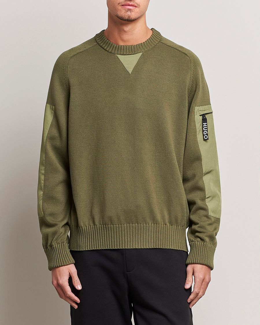 Herren | Pullover | HUGO | Sutil Knitted Sweater Khaki
