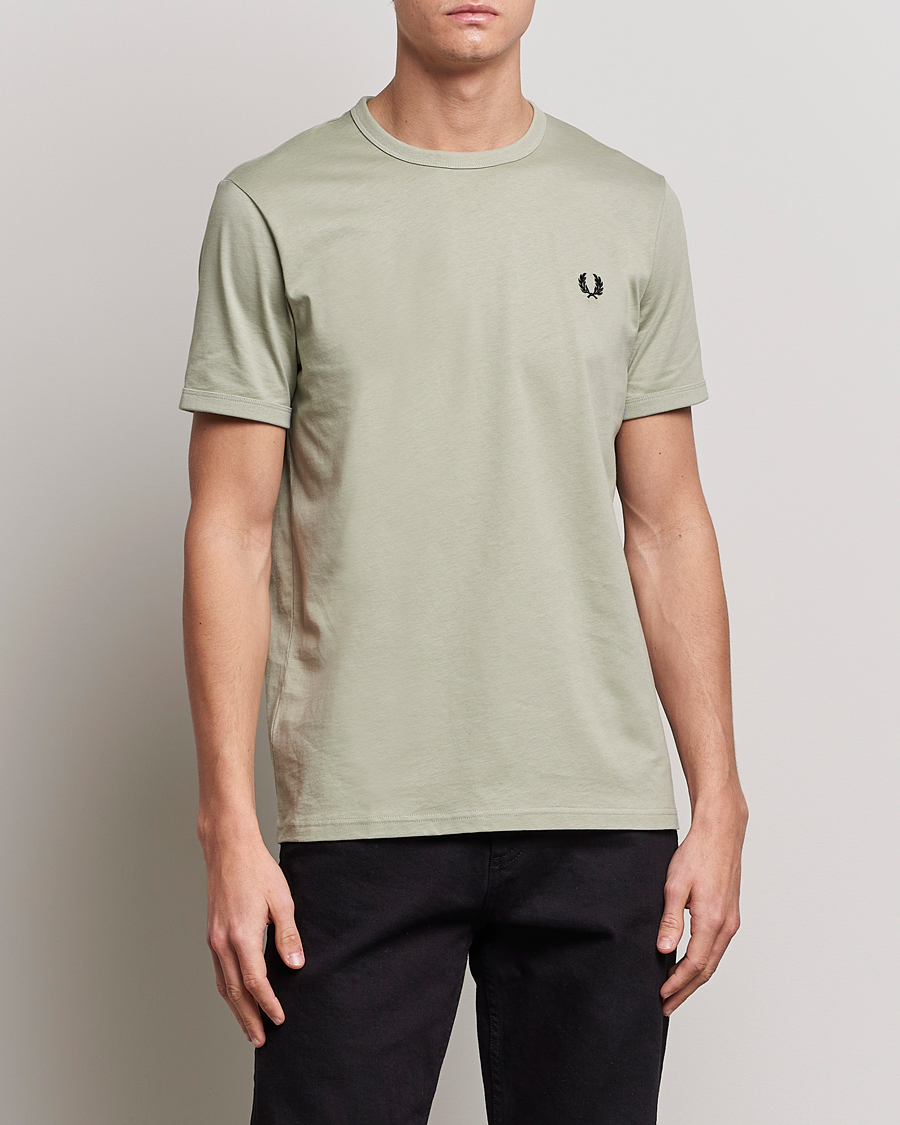 Herren | T-Shirts | Fred Perry | Ringer Cotton T-Shirt Seagrass