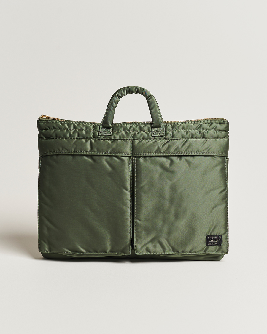 Herren | Porter-Yoshida & Co. Tanker Short Helmet Bag Sage Green | Porter-Yoshida & Co. | Tanker Short Helmet Bag Sage Green