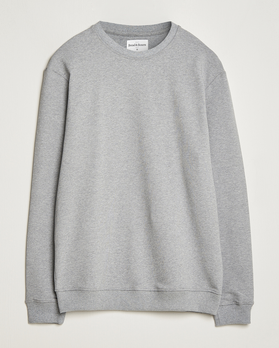 Herren | Pullover | Bread & Boxers | Loungewear Crew Neck Sweatshirt Grey Melange