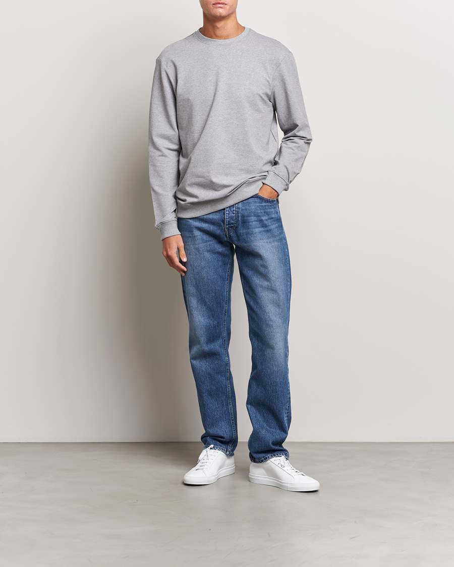Herren | Pullover | Bread & Boxers | Loungewear Crew Neck Sweatshirt Grey Melange