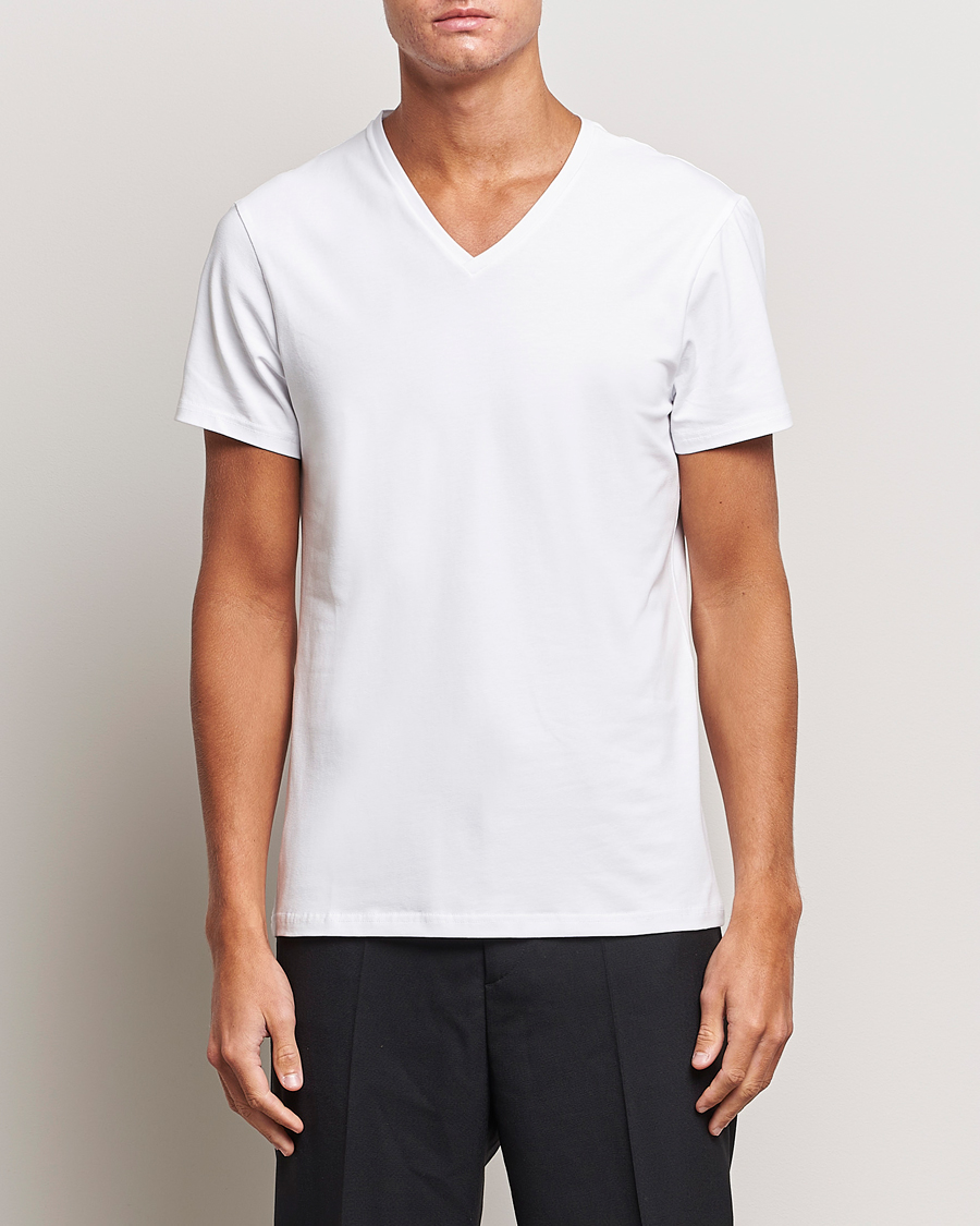 Herren | Multipack | Bread & Boxers | 2-Pack V-Neck T-Shirt White