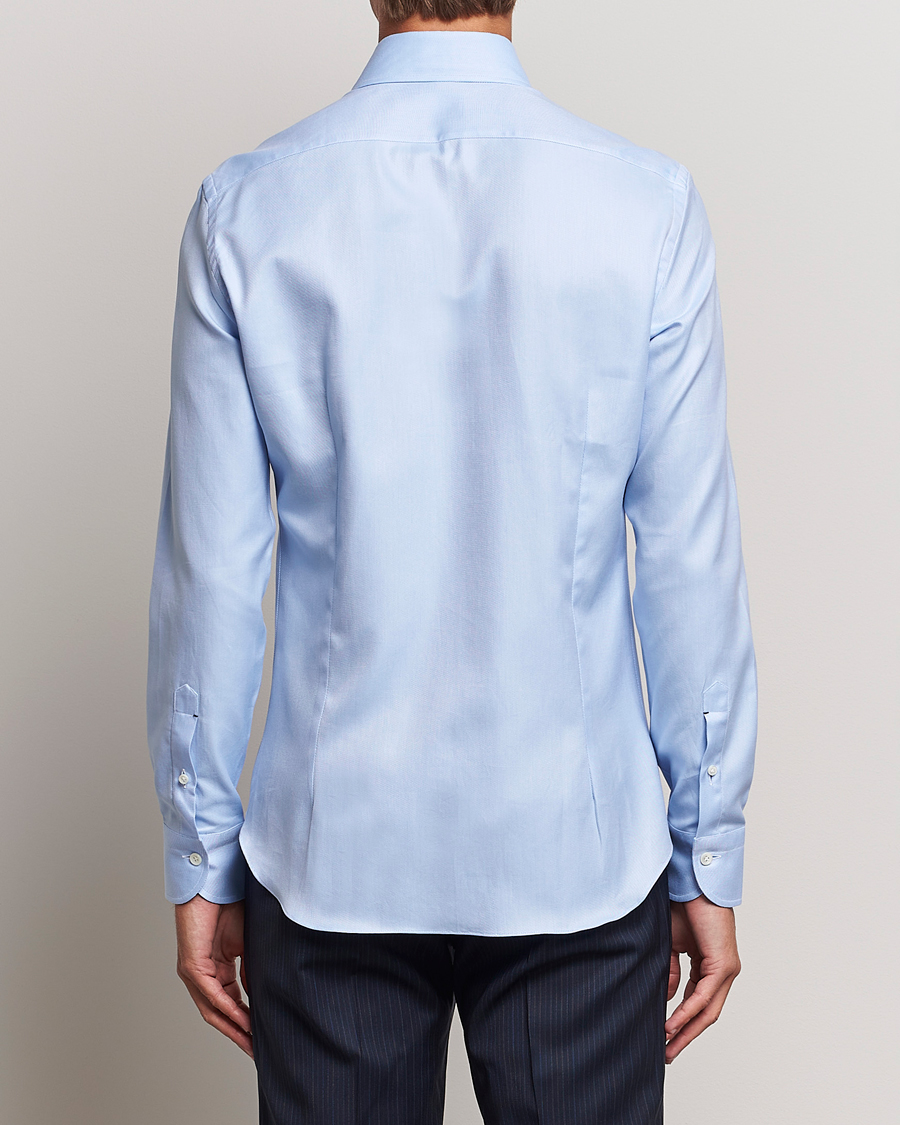 Herren | Hemden | Mazzarelli | Soft Button Down Twill Shirt Light Blue
