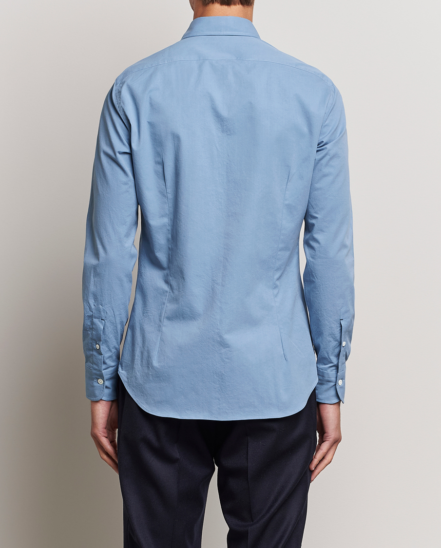 Herren | Hemden | Mazzarelli | Soft Twill Cotton Shirt Light Blue