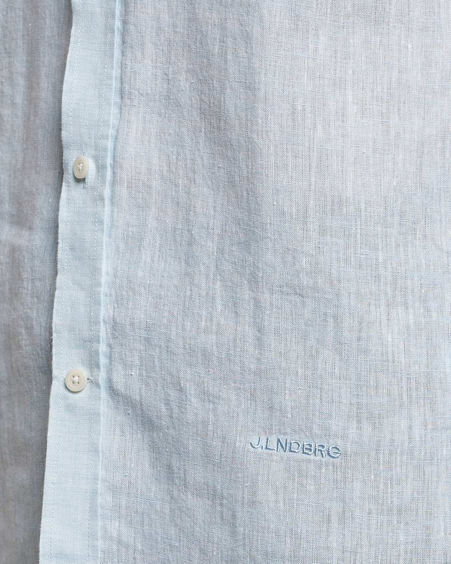 Herren | Hemden | J.Lindeberg | Reg Fit Linen Melange Shirt Dream Blue