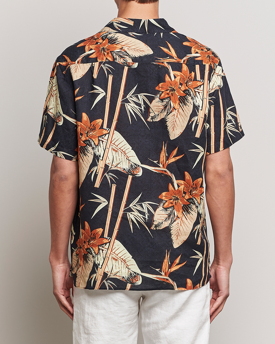 Herren | Hemden | J.Lindeberg | Elio Tropical Print Short Sleeve Shirt Navy