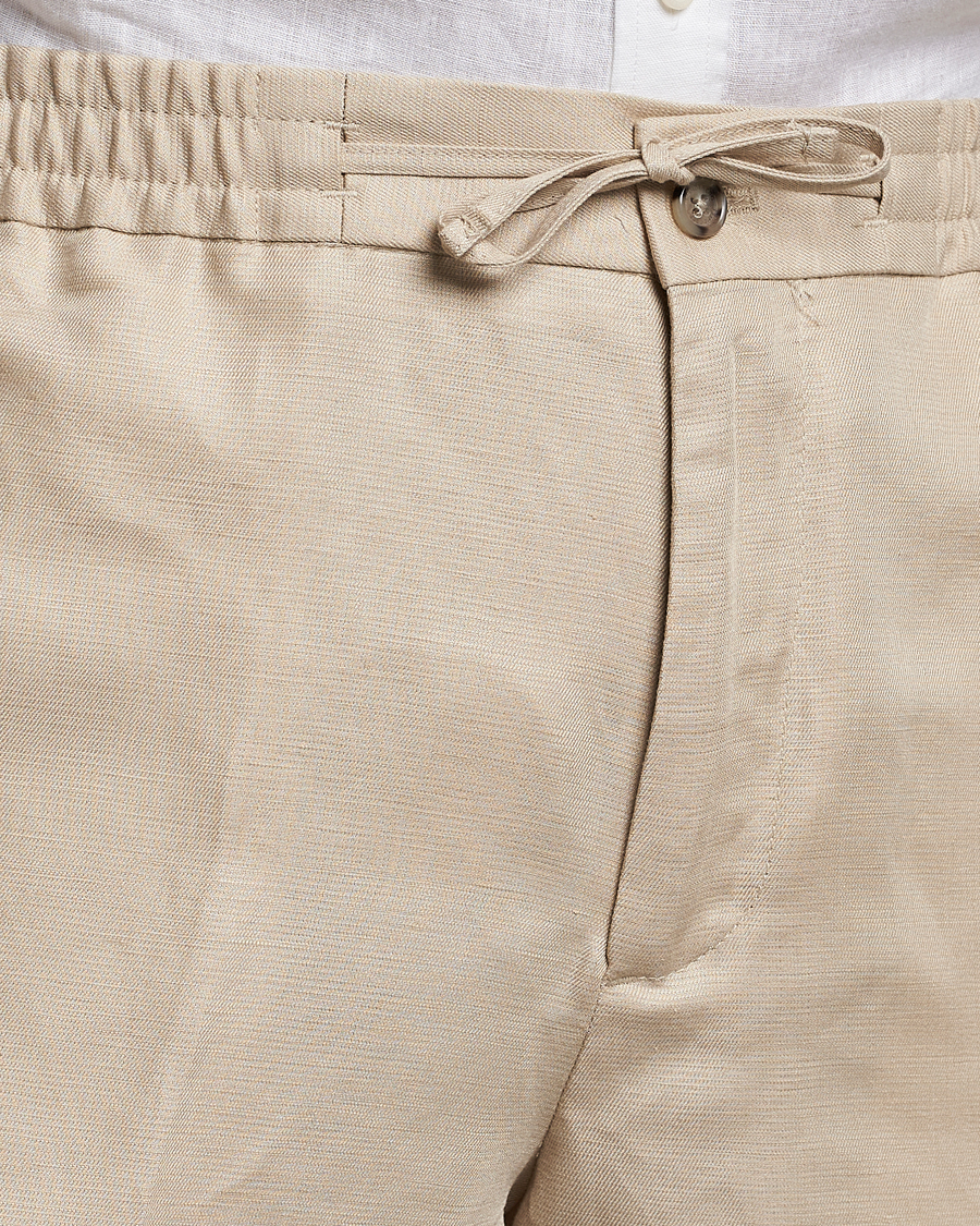 Herren | Shorts | J.Lindeberg | Baron Tencel/Linen Shorts Safari Beige