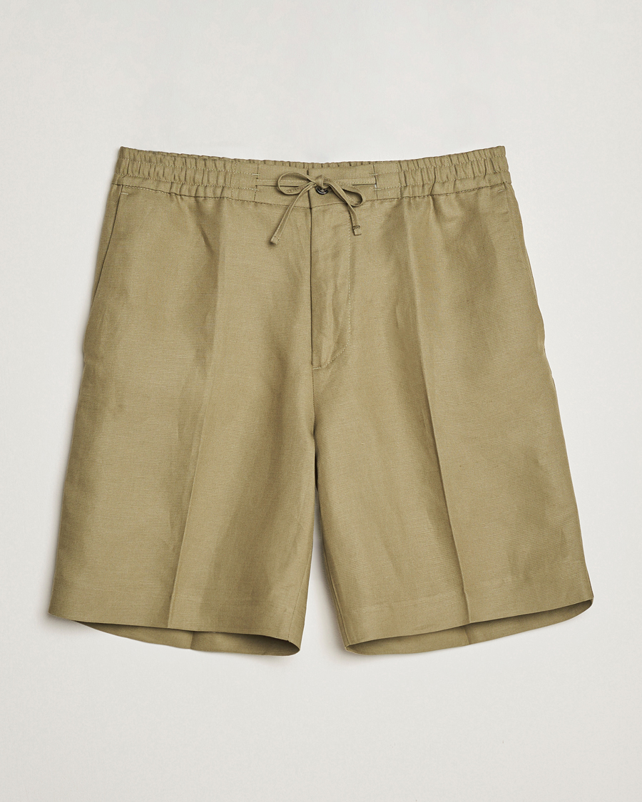 Herren | Shorts | J.Lindeberg | Baron Tencel/Linen Shorts Aloe