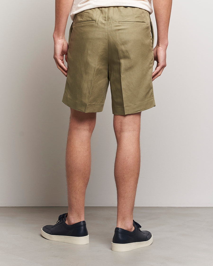 Herren | Shorts | J.Lindeberg | Baron Tencel/Linen Shorts Aloe