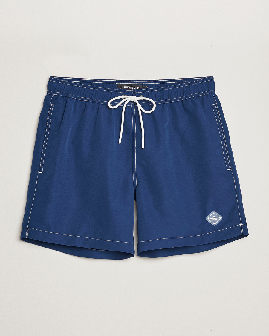 Herren | Badehosen | J.Lindeberg | Banks Solid Swimshorts Midnight Blue
