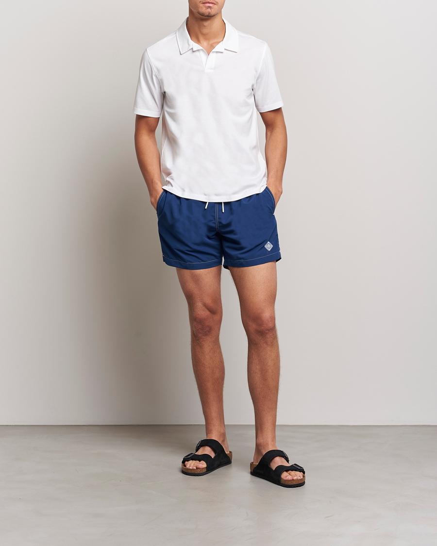 Herren | Badehosen | J.Lindeberg | Banks Solid Swimshorts Midnight Blue