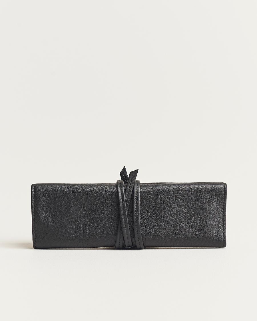 Herren | Uhrenverwahrung | F. Hammann | Flat Travel Watchroll Black