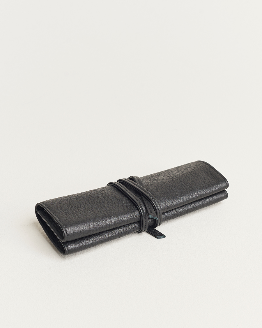 Herren | Uhrenverwahrung | F. Hammann | Flat Travel Watchroll Black