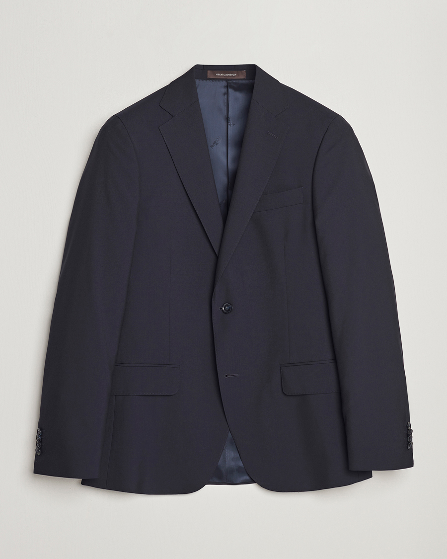 Herren | Sakkos | Oscar Jacobson | Edmund Wool Blazer Navy