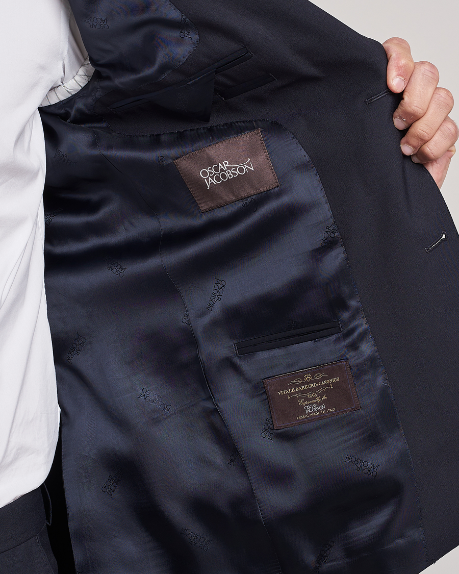 Herren | Sakkos | Oscar Jacobson | Edmund Wool Blazer Navy
