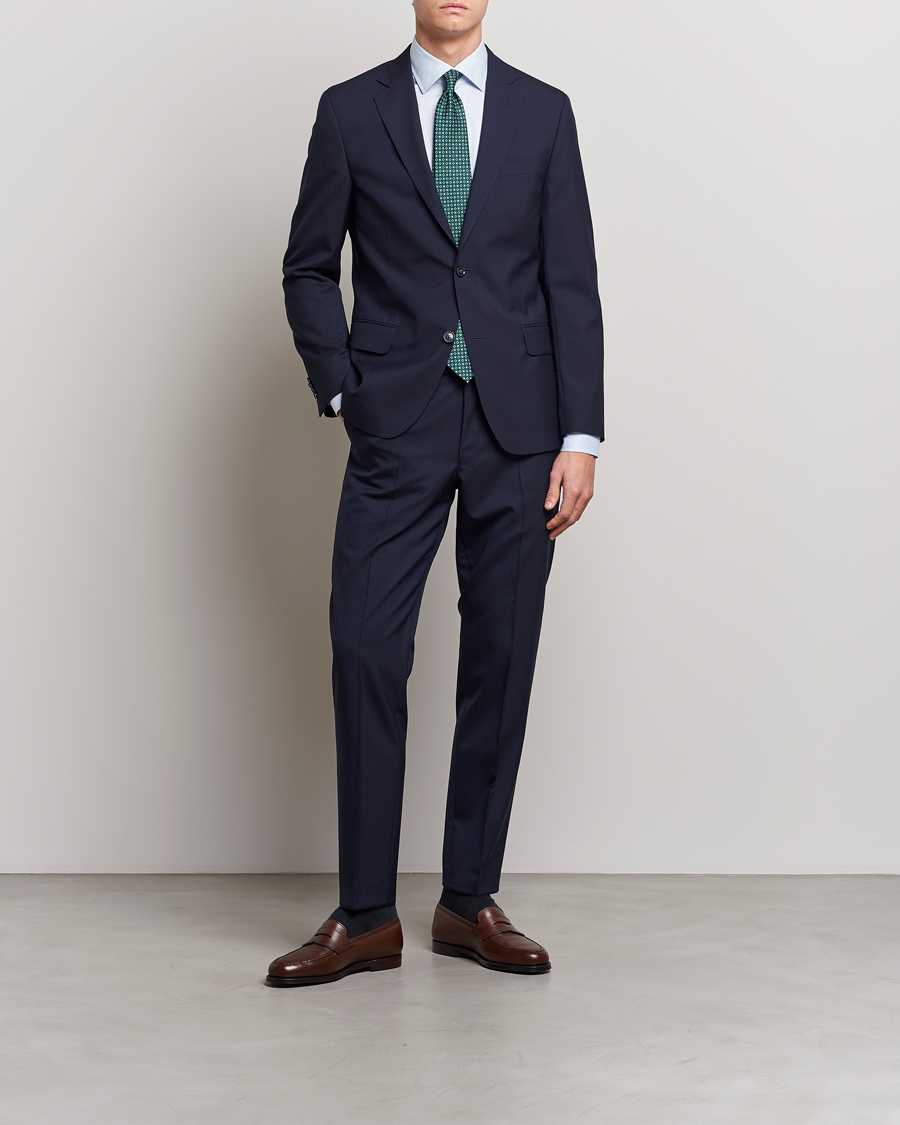 Herren | Sakkos | Oscar Jacobson | Edmund Wool Blazer Blue