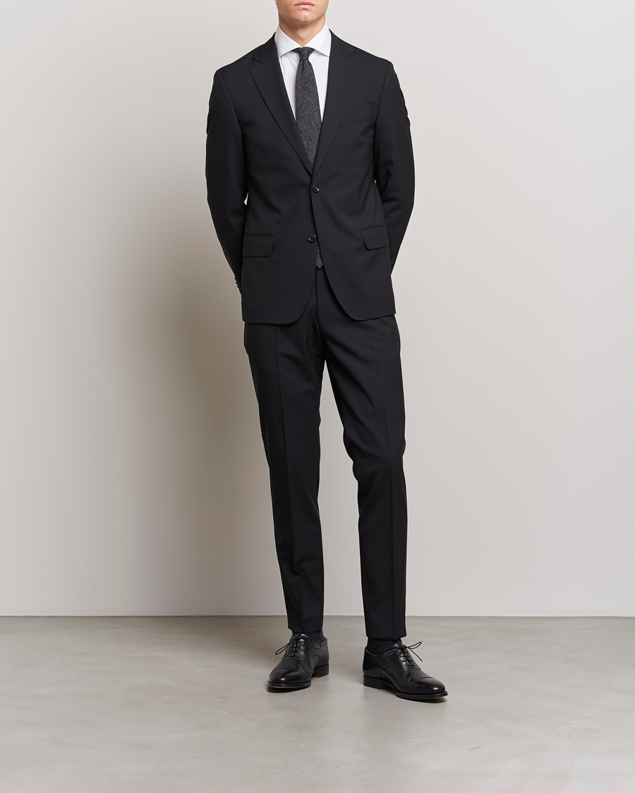 Herren | Sakkos | Oscar Jacobson | Edmund Wool Blazer Black