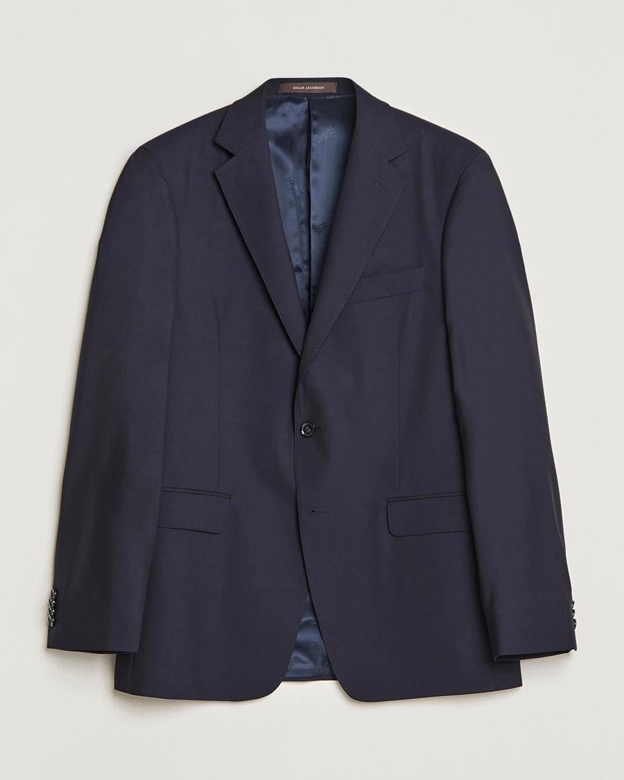 Herren | Sakkos | Oscar Jacobson | Falk Wool Blazer Navy