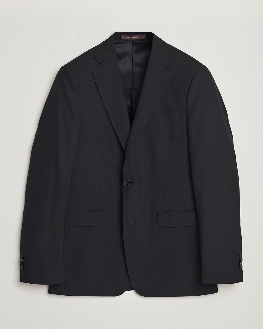 Herren | Sakkos | Oscar Jacobson | Falk Wool Blazer Black