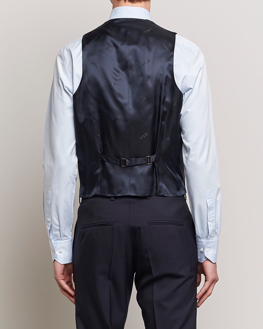 Herren | Sakkos | Oscar Jacobson | Carlo Wool Waistcoat Navy