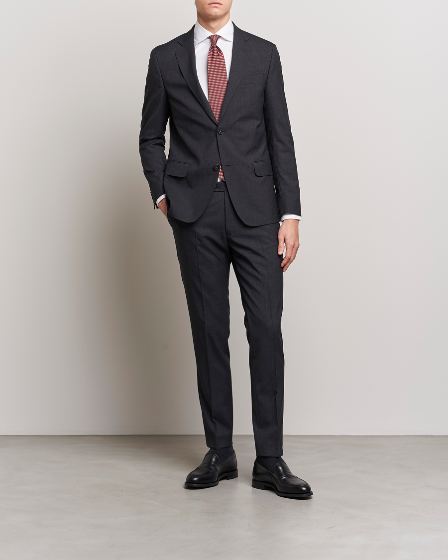 Herren | Hosen | Oscar Jacobson | Denz Wool Trousers Grey