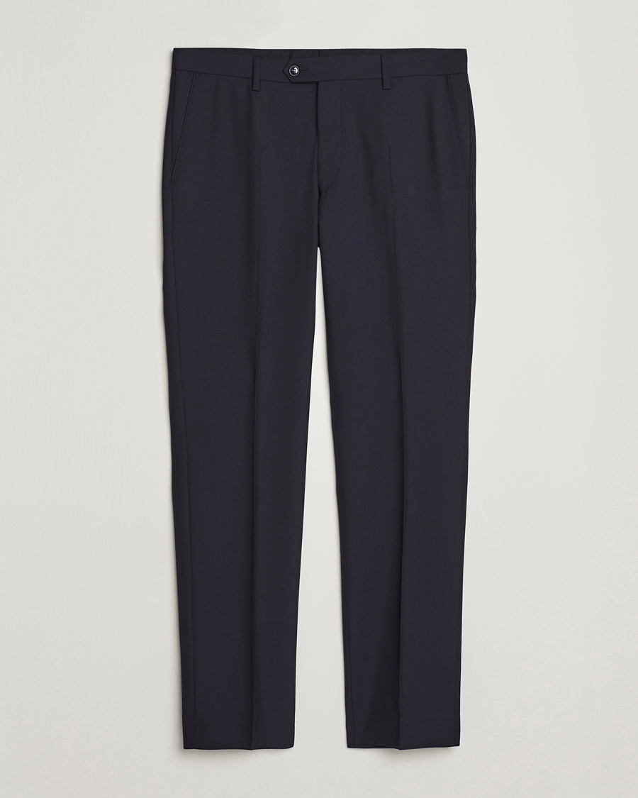 Herren | Hosen | Oscar Jacobson | Diego Wool Trousers Navy